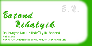 botond mihalyik business card